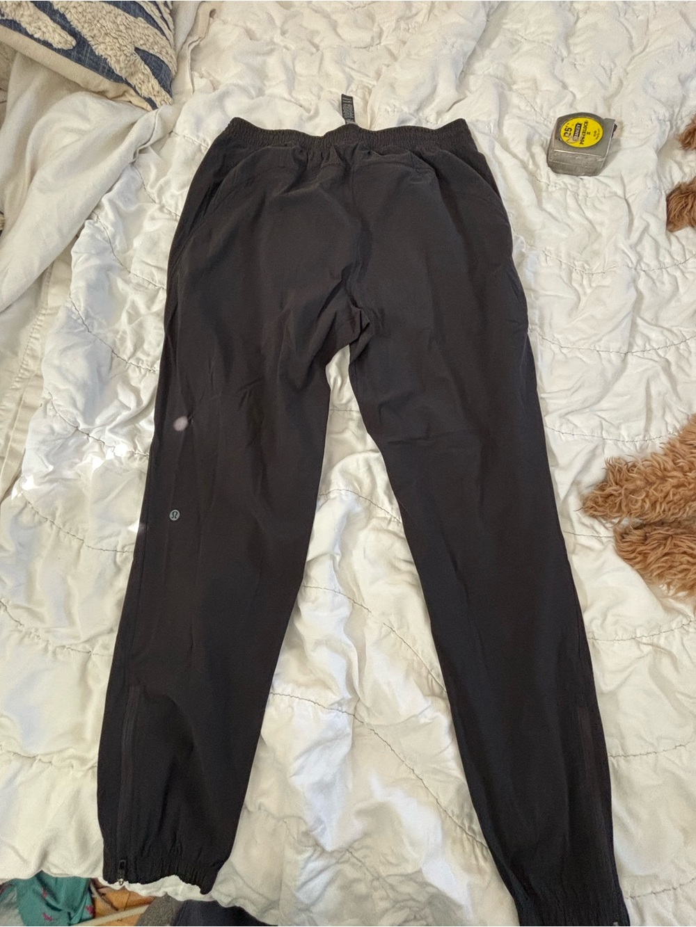 Lululemon Mens Black Ankle Zip Track Pants Lightweight Joggers Activewear L